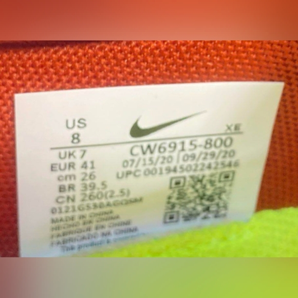 Nike Daybreak Type “Rugged Orange/Monarch” Sneakers Men's Size 8 NWOT MSRP $94.9 - Picture 10 of 11